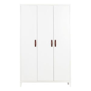Bílá šatní skříň WOOOD Brock, šířka 120 cm