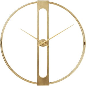 Nástěnné hodiny ve zlaté barvě Kare Design Clip, ø 107 cm
