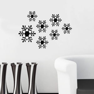 Samolepka na stěnu Snowflakes, 49 x 34 cm
