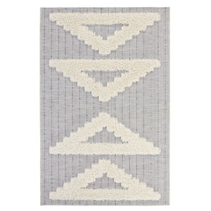 Šedý koberec Mint Rugs Handira Triangles, 155 x 230 cm