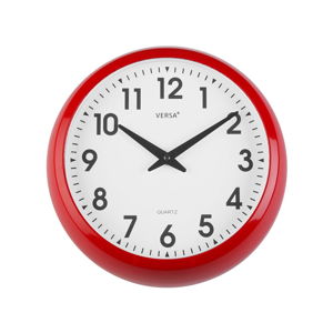 Nástěnné červené kuchyňské hodiny Versa, ⌀ 30 cm