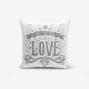 Povlak na polštář s příměsí bavlny Minimalist Cushion Covers Love is, 45 x 45 cm