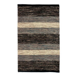Černo-šedý bavlněný koberec Webtappeti Happy, 55 x 140 cm