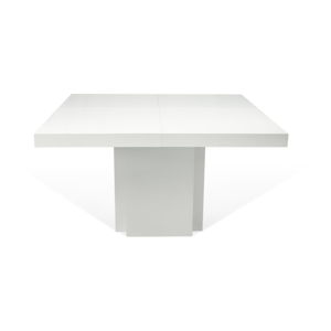 Lesklý bílý jídelní stůl TemaHome Dusk, 130 x 130 cm