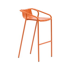 Oranžové kovové zahradní barové židle v sadě 2 ks Fleole – Ezeis
