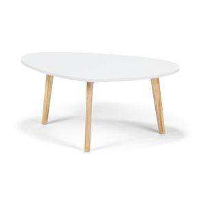 Bílý konferenční stolek loomi.design Skandinavian, délka 84,5 cm