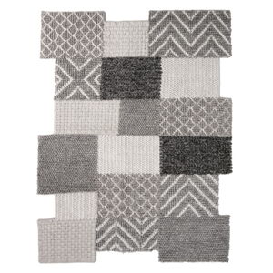 Šedý ručně tkaný koberec Flair Rugs Agra, 160 x 230 cm