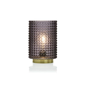 Šedá skleněná olejová LED lampa Versa Relax, ⌀ 12 cm