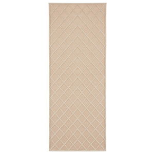 Krémový běhoun Mint Rugs Shine Karro, 80 x 250 cm