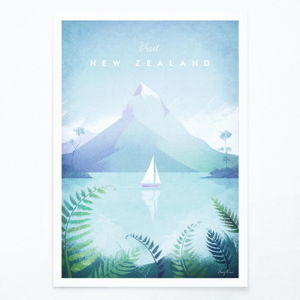 Plakát Travelposter New Zealand, A3