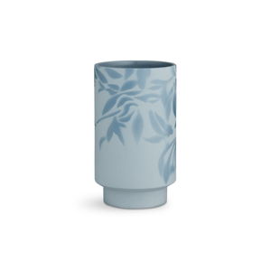 Světle modrá kameninová váza Kähler Design Kabell, výška 19 cm