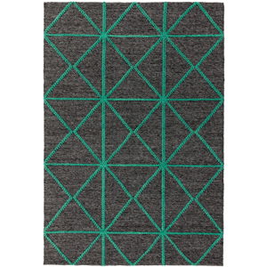 Černo-zelený koberec Asiatic Carpets Prism, 200 x 290 cm