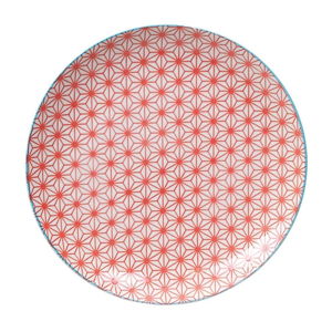 Červený porcelánový talíř Tokyo Design Studio Star, ⌀ 25,7 cm