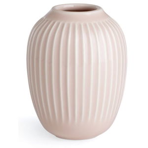 Světle růžová kameninová váza Kähler Design Hammershoi, výška 10 cm