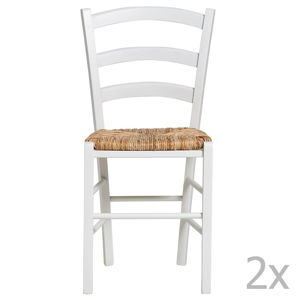 Sada 2 bílých jídelních židlí Marckeric Paloma