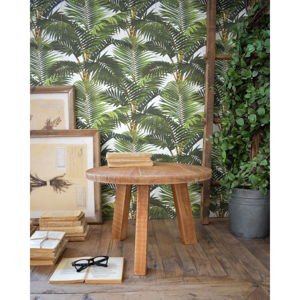 Odkládací stolek z teakového dřeva Orchidea Milano Country, ø 50 cm