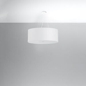 Bílé závěsné svítidlo s textilním stínidlem ø 70 cm Volta – Nice Lamps