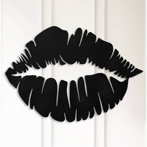 Černá nástěnná dekorace Lips