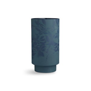 Tmavě modrá kameninová váza Kähler Design Kabell, výška 26,5 cm