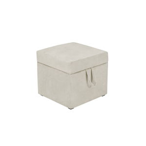 Béžová taburetka s úložným prostorem KICOTI Cube
