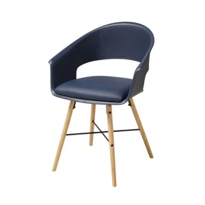Modrá jídelní židle s podnožím z bukového dřeva Actona Ivar