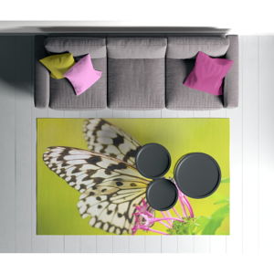 Zelený koberec Oyo home Suzzo Butterfly, 80 x 150 cm