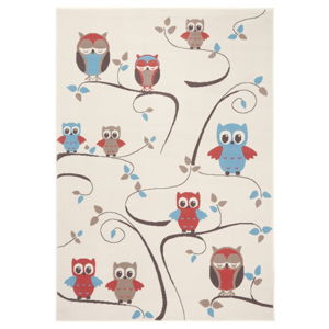 Dětský červenohnědý koberec Zala Living Owl, 140 x 200 cm
