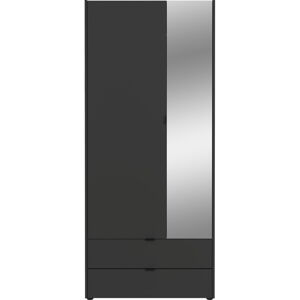 Antracitová šatní skříň se zrcadlem 84x196 cm Tuscon – Germania