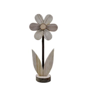 Střední dřevěná dekorace ve tvaru květiny Ego Dekor, 12 x 28,5 cm