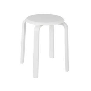 Bílá stolička z březového dřeva WOOOD Diede