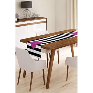Běhoun na stůl z mikrovlákna Minimalist Cushion Covers Stripes with Purple Heart, 45 x 145 cm