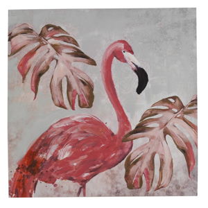 Nástěnný obraz na plátně Geese Modern Style Flamingo Uno Cubico, 100 x 100 cm