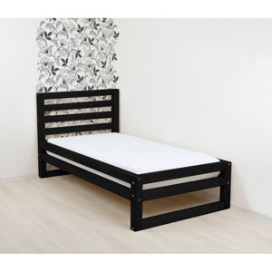 Černá dřevěná jednolůžková postel Benlemi DeLuxe, 200 x 90 cm