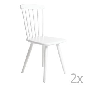 Sada 2 bílých jídelních židlí Marckeric Jade