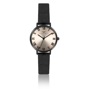 Dámské hodinky s páskem z nerezové oceli v černé barvě Victoria Walls Cabrini