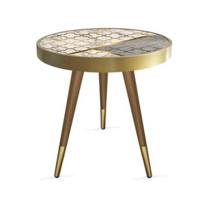 Příruční stolek Rassino Needlecraft Marble Circle, ⌀ 45 cm