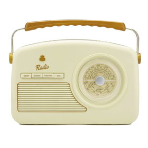 Krémově bílé rádio GPO Rydell Nostalgic Dab Radio Cream