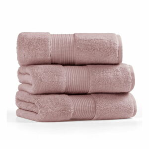 Sada 3 růžových bavlněných ručníků Foutastic Chicago, 50 x 90 cm