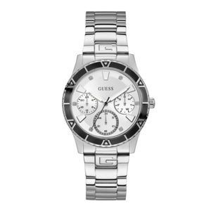 Dámské hodinky ve stříbrné barvě s páskem z nerezové oceli Guess W1158L3