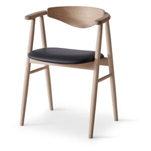 Černá/přírodní kožená jídelní židle Traditional  – Hammel Furniture